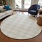 Homeroots 8' Ivory Beige And Brown Round Plaid Washable Indoor Outdoor Area Rug 597113 - alternate 7