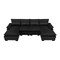 Homeroots 55" Black Fabric Modular Sleeper Sofa 568293 - alternate 9