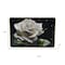 Homeroots 24" White Black And Green Solid Wood and Acrylic Silent Roses Floral Wall Clock 626571 - alternate 7