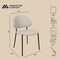 Manhattan Comfort Haven Metal Vegan Leather Side Chair in Stone Gray - Set of 4 DC1536-1 - alternate 9