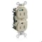 Leviton Straight Blade Receptacle, 5-15R, 15 A, 125V AC, Surface Mount, Self-Grounded M8200-HI - alternate 1
