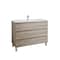 Homeroots 48" Natural Wood Freestanding Bathroom Vanity With White Sink And Three Drawers 624167 - alternate 1