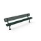 Mytcoat 8ft Outdoor Bench with Back, Surface Mount, Green, Punched Steel, Textured Coating 804232 - alternate 1