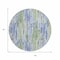 Homeroots 8' Sky Blue And Fern Green Round Striped Washable Indoor Outdoor Area Rug 617694 - alternate 7
