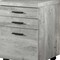 Homeroots 25" Grey Particle Board And Wood Filing Cabinet With Drawers 333502 - alternate 5