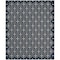 Homeroots 5' X 7' Navy Blue And Ivory Geometric Indoor Outdoor Area Rug 572644 - alternate 1