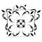 Homeroots 12" X 12" Black and White Delia Peel and Stick Removable Tiles 555891 - alternate 6