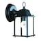 Homeroots Matte Black Hanging Glass Lantern Wall Light 398556 - alternate 1