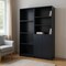 Homeroots Set of Two 71" Black Bookcase With Two Doors 546336 - alternate 12
