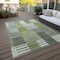 Homeroots 5' X 8' Green And Olive Green Striped Washable Indoor Outdoor Area Rug 581696 - alternate 9