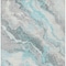 Homeroots 8' X 10' Teal Blue And Silver Abstract Washable Indoor Outdoor Area Rug 618439 - alternate 6
