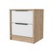 Homeroots 19" White And Natural Wood Two Drawer Nightstand 534907 - alternate 7