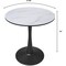 Leisuremod Bristol Modern Round Dining Table - MDF Wood Top with Powder Coated Steel Base BTBL-27MW - alternate 5