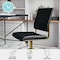 Martha Stewart Ivy Upholstered Office Chair in Black/Polished Brass CH-220921-1-BK-GLD-MS - alternate 8