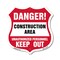 Signmission Construction Area Shield Sign Danger! Un, 12 Inch X 12 Inch, Aluminum Metal Sign SHI-A-12-373 - alternate 1