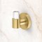 Gatco Clarion Robe Hook, Crystal-Clear Acrylic/Brushed Brass 5735 - alternate 3