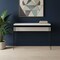 Homeroots 44" White and Clear Solid Console Table 333148 - alternate 5