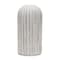 Homeroots 21" Gray And White Striped Ceramic Cylinder Floor Vase 608583 - alternate 1