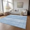 Homeroots 3' X 5' Sky Blue And Denim Blue Botanical Leaves Washable Indoor Outdoor Area Rug 581984 - alternate 8