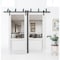 Sartodoors Slab Barn Door Panel, Lucia 1533 White Silk with Clear Glass, Sturdy Finished Doors, Pocket Close LUCIA1533S-WS-3684 - alternate 3