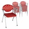 Regency Rico Classroom Training Stack Chair with Arms, Red, 11PK 306-RD-11PK - alternate 1