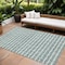 Homeroots 9' X 12' Teal Blue And Ivory Geometric Washable Indoor Outdoor Area Rug 583322 - alternate 8