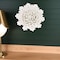 Homeroots 9" Off White Ceramic Flower Hanging Dimensional Sculpture 401280 - alternate 6