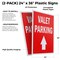 Signmission Valet Parking With Up Arrow, Plastic Signs Only 24 Inch x 36 Inch, Corrugated Plastic, 2PK CSB-2436-2PACK-ValetParkingWithUpArrow - alternate 2