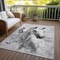 Homeroots 8' X 10' Gray And Silver Horse Washable Indoor Outdoor Area Rug 618682 - alternate 5