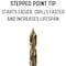 Drill America 3/4" Cobalt Stepped Drill Bit with 1/2" Reduced Shank GSCSD3/4 - alternate 9