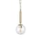Homeroots Clear Single Metal Dimmable Ceiling Light With Clear Shades 611623 - alternate 1