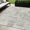 Homeroots 5' X 8' Ivory And Gray Abstract Washable Indoor Outdoor Area Rug 597975 - alternate 1