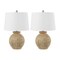 Jonathan Y Nora 22" Rustic Coastal Rattan Globe LED Table Lamps, Brown, 2PK JYL4050A-SET2 - alternate 7