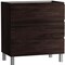 Homeroots 32" Dark Brown Wood Freestanding Bathroom Vanity With White Sink And Three Drawers 624147 - alternate 4