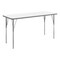 Flash Furniture Wren 60 in x 24 in Adjustable Height Activity Table, Thermal Laminate Top, Standard Legs, White XU-A2460-REC-WHT-T-A-GG - alternate 1