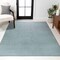 Jonathan Y Haze Solid Low-Pile Aqua Blue 4 ft. x 6 ft. Area Rug SEU100S-4 - alternate 1