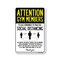 Signmission Public Safety, Gym Members Practice Social Distancing, 14in X 10in Aluminum, OS-NS-A-1014-25394 OS-NS-A-1014-25394 - alternate 1