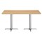 Flash Furniture Bennett 30 in x 60 in Solid Wood Indoor Tabletop in Natural with 22 in x 22 in Dining Height GSF-REC3060-NAT-T2222S-GG - alternate 8