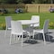 Homeroots Set of Four White Heavy Duty Plastic Outdoor Stacking Dining Chairs, 4PK 565257 - alternate 7
