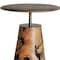 Homeroots 26" Natural Distressed Reclaimed Wood Round Pedestal End Table 716345 - alternate 6