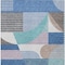 Homeroots 8' X 10' Sky Blue Teal Blue And Brown Geometric Washable Indoor Outdoor Area Rug 616745 - alternate 7