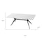 Homeroots 71" White and Black Sintered Stone and Steel Trestle Base Dining Table 543508 - alternate 5
