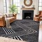 World Rug Gallery Abstract Geometric Pattern Shag Area Rug 7 ft 10 in x 10 ft Anthracite WR127ANTHRACITE8X10 - alternate 1