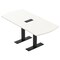 Skutchi Designs 6ft Conference Table W/ Power Unit | 6 Person Modular Arc Rectangle Meeting Table | Harmony Series HAR-AREC-36X72-T.BK-W960-EBLK - alternate 1