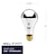 Bulbrite Pack of 8 100 Watt Dimmable Half Chrome A21 Medium E26 Incandescent Bulb, 8PK 861291 - alternate 5