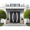 Vdomdoors Steel Double Doors Deux 6500 Black Stainless Inserts Single Modern Painted DEUX6500DEXD-BLK-RH-W72 x H80 - alternate 6