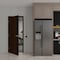 Sartodoors Firerated 90 Min Interior Door, 1888 Chocolate Ash, Single Flush Panel Metal Frame Handle 30 x 80 FIRERATED1888ID-CA-30-RH-O - alternate 2