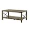 Homeroots 47" Oak Wood Coffee Table With Shelf 490577 - alternate 4
