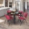 Regency Square Kee Breakroom Table W/ 4 M Stack Chairs, 42 in W, 42 in L, Neo Walnut TB4242NWBPBK47BY - alternate 6