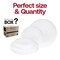 Smarty Had A Party Solid White Organic Round Plastic Dinnerware Value Set (120 Dinner Plates + 120 Salad Plates), 240PK 930WVP-CASE - alternate 9
